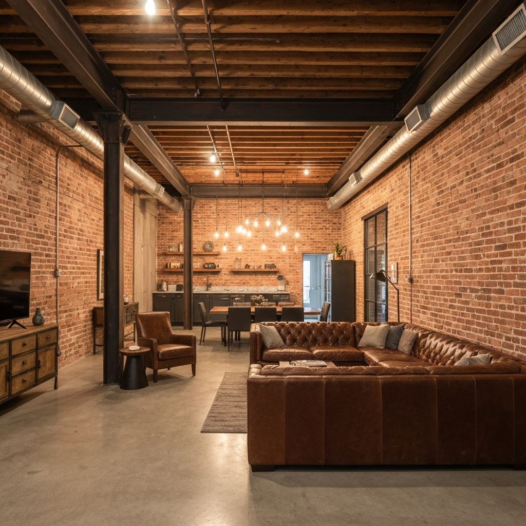 Industrial Loft interior design by 4DesignHome